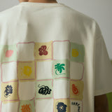 OFF-WHITE OVERSIZED T-SHIRT IN THE LALA GARDEN PRINT