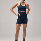SEAMLESS BIKER SHORTS - NAVY BLUE