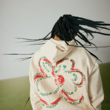 OFF-WHITE OVERSIZED HOODIE IN THE FLORAL SPIRAL PRINT