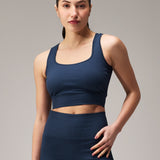SEAMLESS PADDED BRA - NAVY BLUE