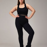SEAMLESS FLARE PANTS - BLACK