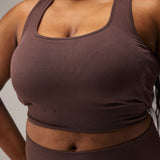 SEAMLESS PADDED BRA - COFFEE