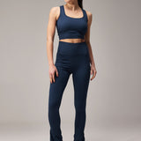 SEAMLESS FLARE PANTS - NAVY BLUE