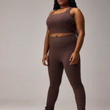 SEAMLESS FLARE PANTS - COFFEE