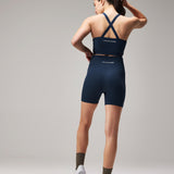 SEAMLESS BIKER SHORTS - NAVY BLUE