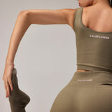 SEAMLESS SQUARE BRA - LALA GREEN