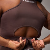 SEAMLESS PADDED BRA - COFFEE