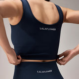SEAMLESS SQUARE BRA - NAVY BLUE