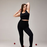 SEAMLESS SQUARE BRA - BLACK
