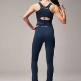 SEAMLESS FLARE PANTS - NAVY BLUE
