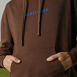 COFFEE OVERSIZED HOODIE IN THE BLUEMER EMBROIDERY