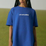 BLUE OVERSIZED T-SHIRT IN THE BUTTERFLY ANATOMY PRINT