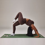 YOGA MAT IN LALA GREEN WITH PINK LOGOS