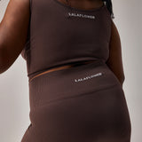 SEAMLESS SQUARE BRA - COFFEE